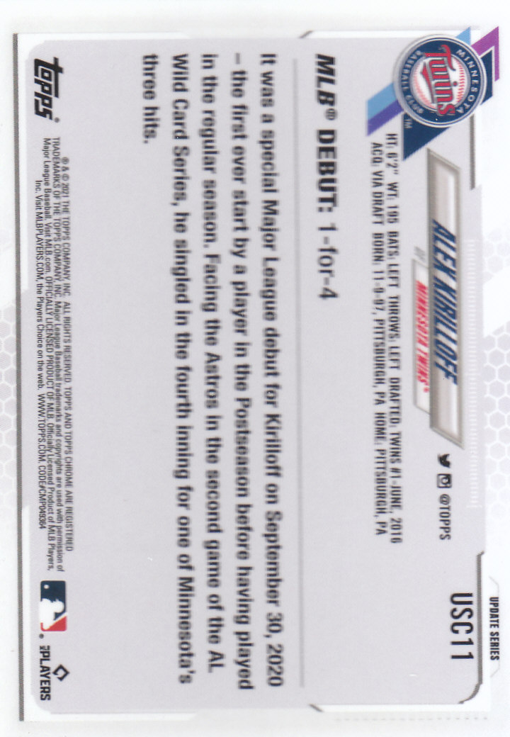 2021 Topps Chrome Update Baseball "Refractors" Parallel Cards - Picture 17 of 97