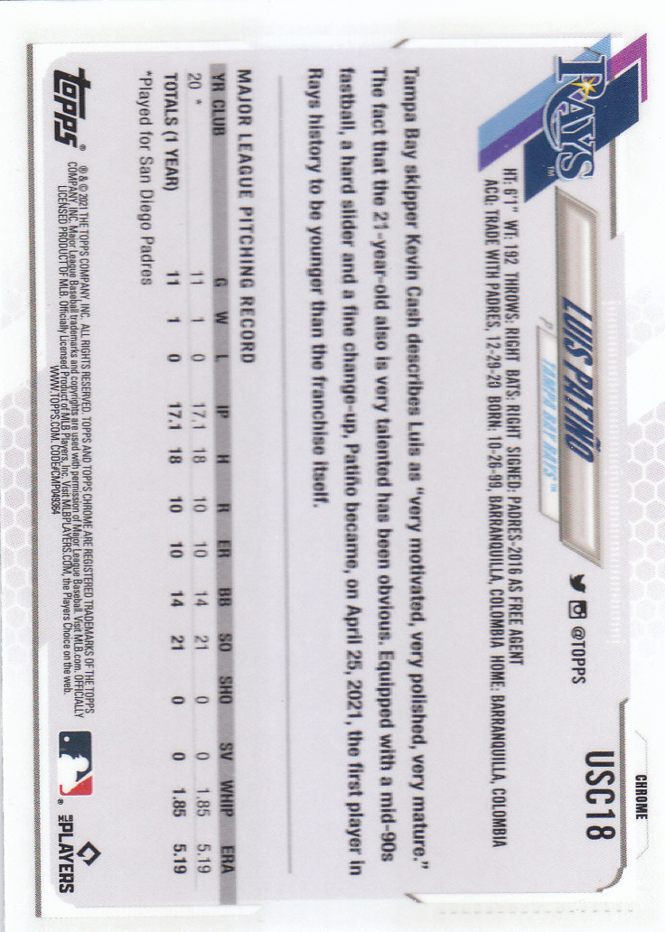 2021 Topps Chrome Update Baseball "Refractors" Parallel Cards - Picture 25 of 97