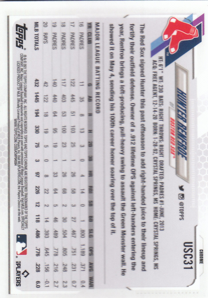 2021 Topps Chrome Update Baseball "Refractors" Parallel Cards - Picture 33 of 97