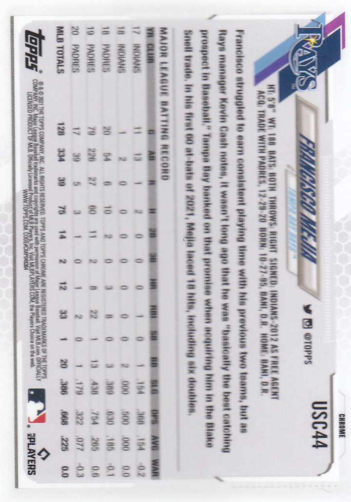2021 Topps Chrome Update Baseball "Refractors" Parallel Cards - Picture 47 of 97