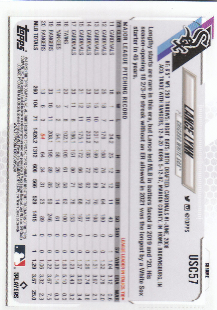 2021 Topps Chrome Update Baseball "Refractors" Parallel Cards - Picture 57 of 97