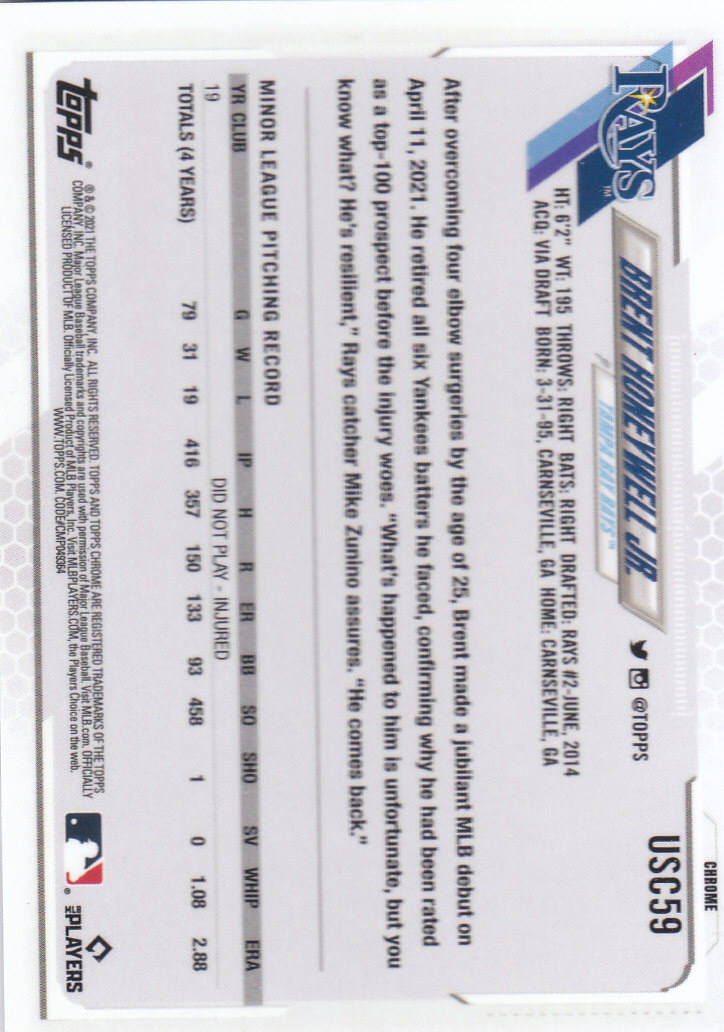 2021 Topps Chrome Update Baseball "Refractors" Parallel Cards - Picture 59 of 97
