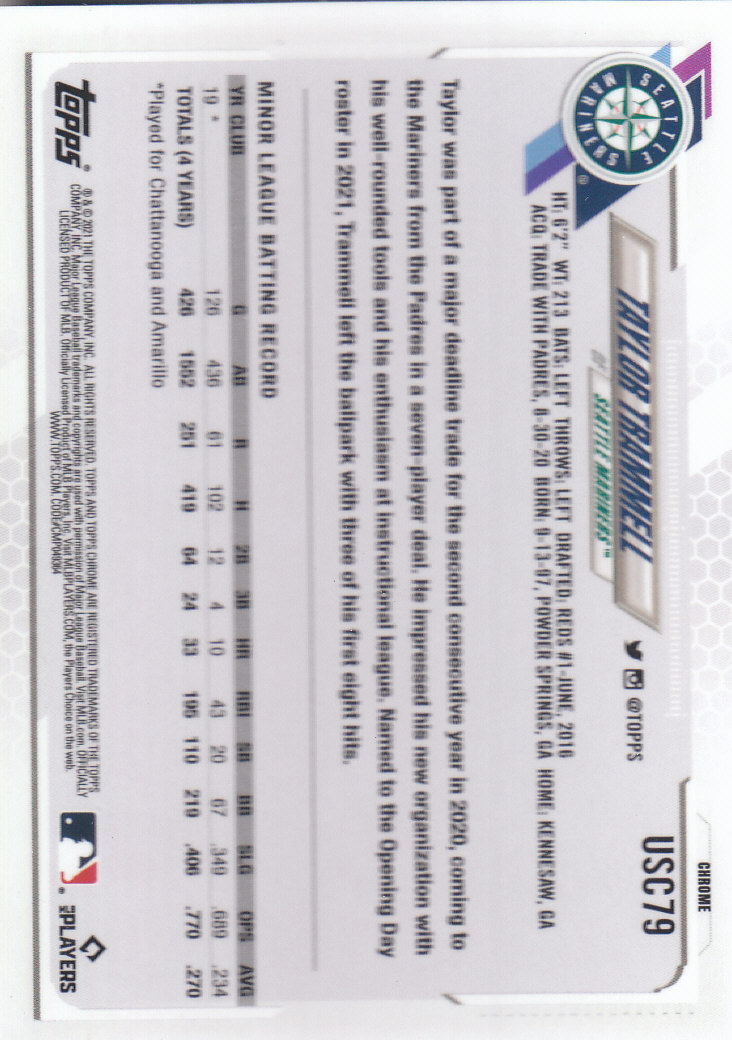 2021 Topps Chrome Update Baseball "Refractors" Parallel Cards - Picture 83 of 97