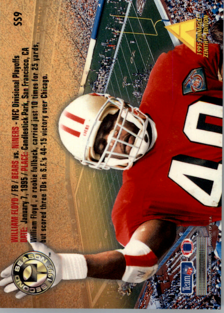 1995 Zenith (Pinnacle) Football "Rookie Roll Cal and Second Season" Insert Cards - Picture 13 of 35