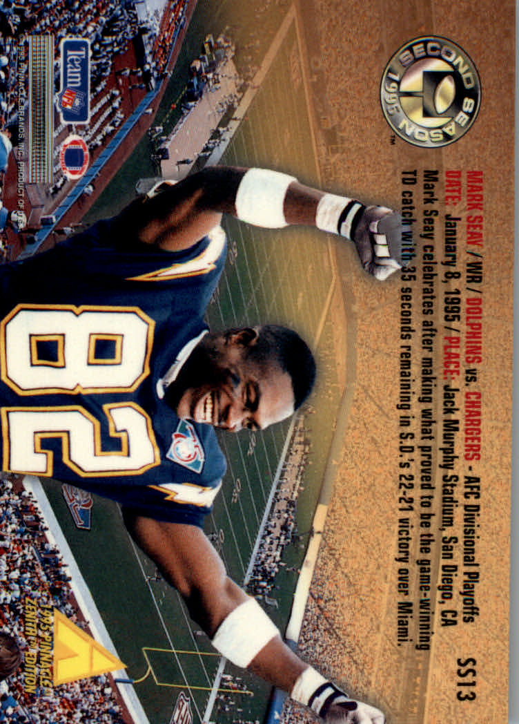 1995 Zenith (Pinnacle) Football "Rookie Roll Cal and Second Season" Insert Cards - Picture 21 of 35