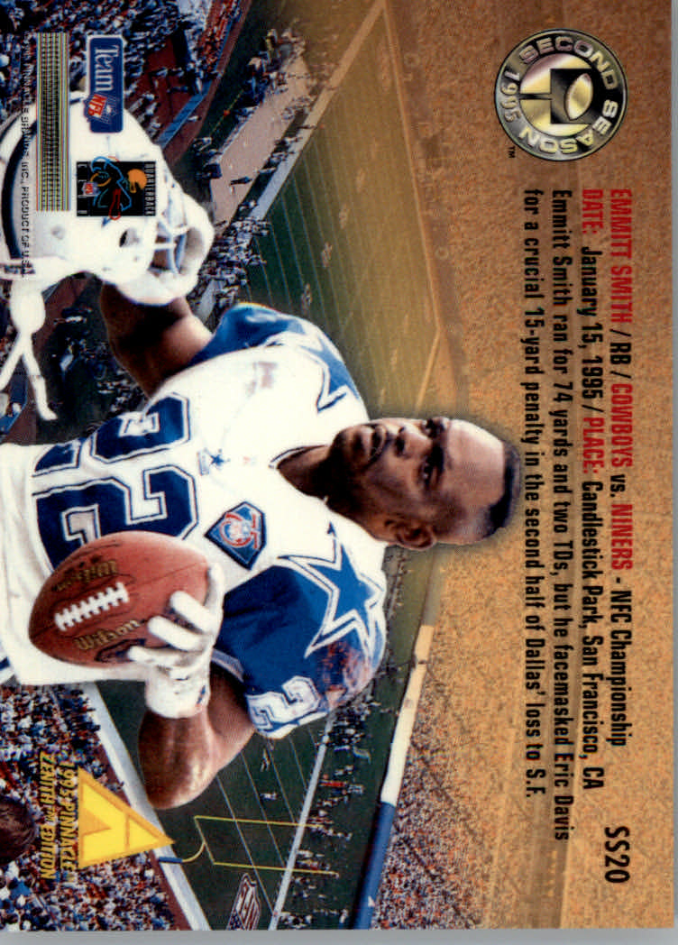 1995 Zenith (Pinnacle) Football "Rookie Roll Cal and Second Season" Insert Cards - Picture 27 of 35