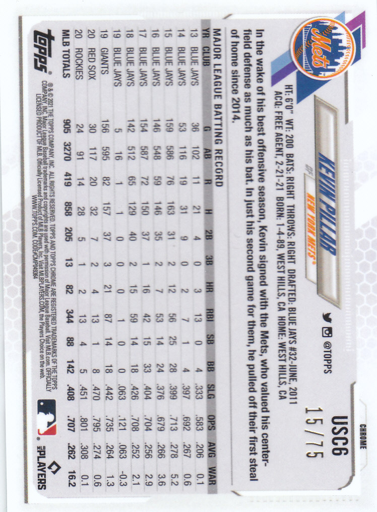 2021 Topps Chrome Update Baseball "Refractors" Parallel Cards - Picture 5 of 97