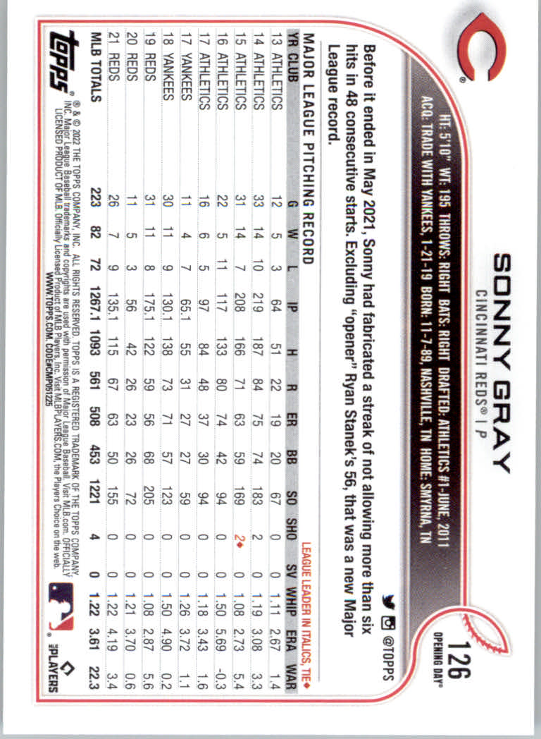 2022 Topps Opening Day Baseball "Main Set" Cards #1 to #220 Rookies and Veterans - Picture 253 of 437