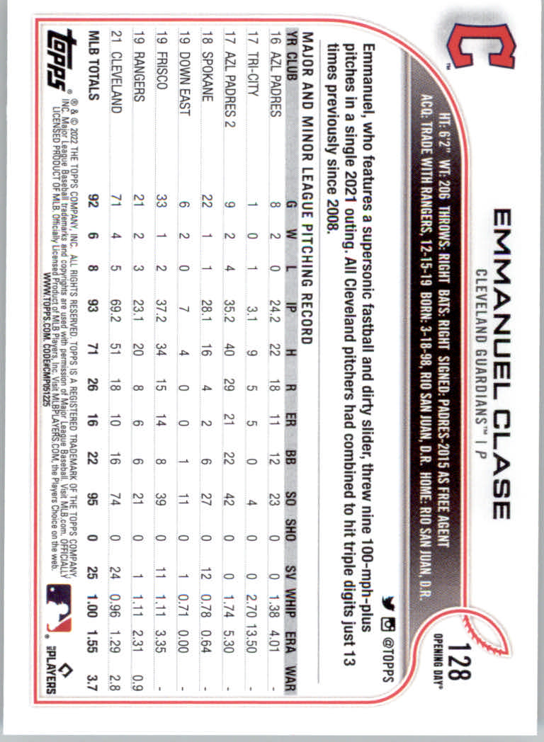 2022 Topps Opening Day Baseball "Main Set" Cards #1 to #220 Rookies and Veterans - Picture 257 of 437
