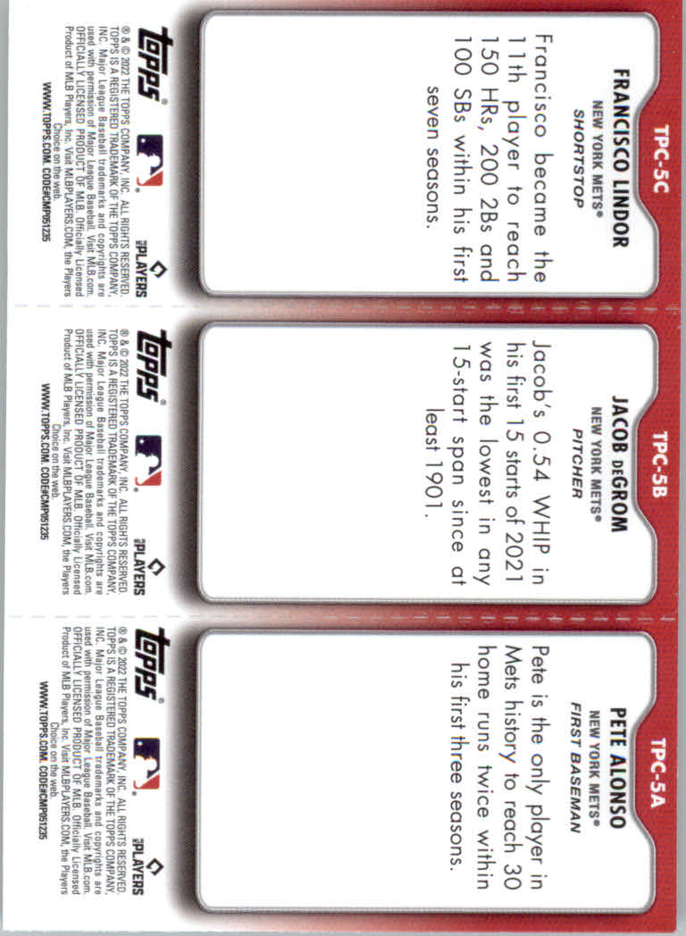 2022 Topps Opening Day Baseball "Triple Play" Insert Cards - Picture 11 of 21