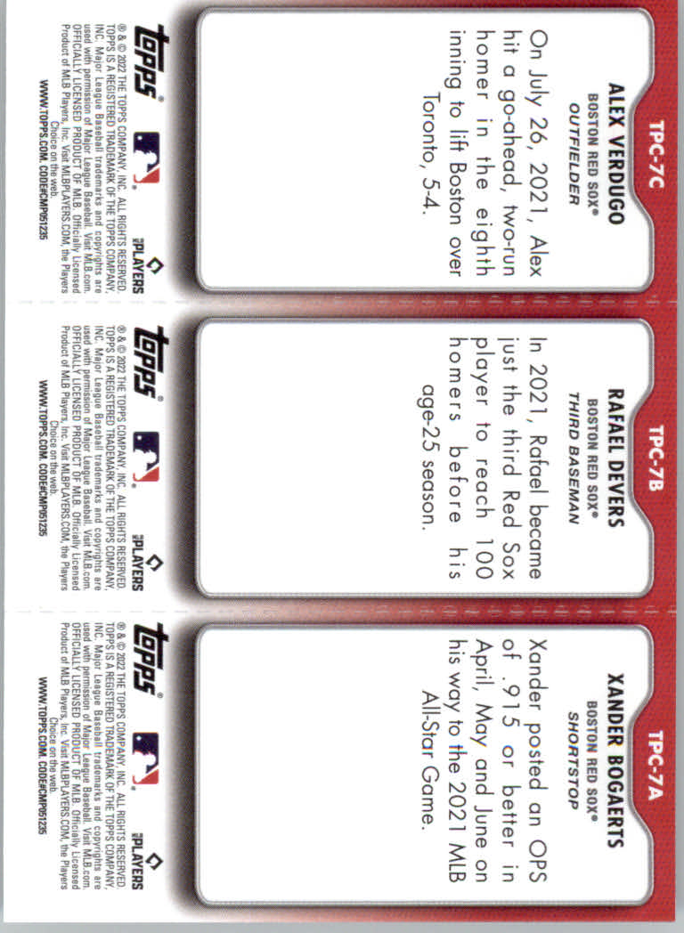 2022 Topps Opening Day Baseball "Triple Play" Insert Cards - Picture 15 of 21
