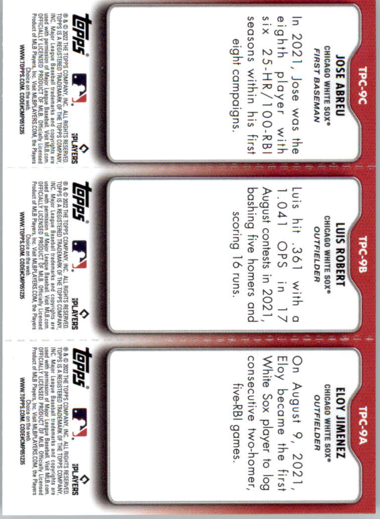 2022 Topps Opening Day Baseball "Triple Play" Insert Cards - Picture 19 of 21