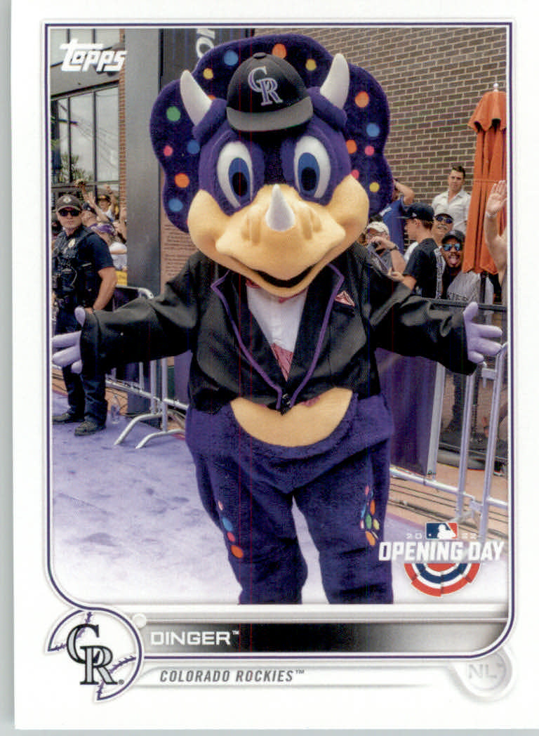 2022 Topps Opening Day Baseball "Mascots" Insert Cards - Picture 12 of 47
