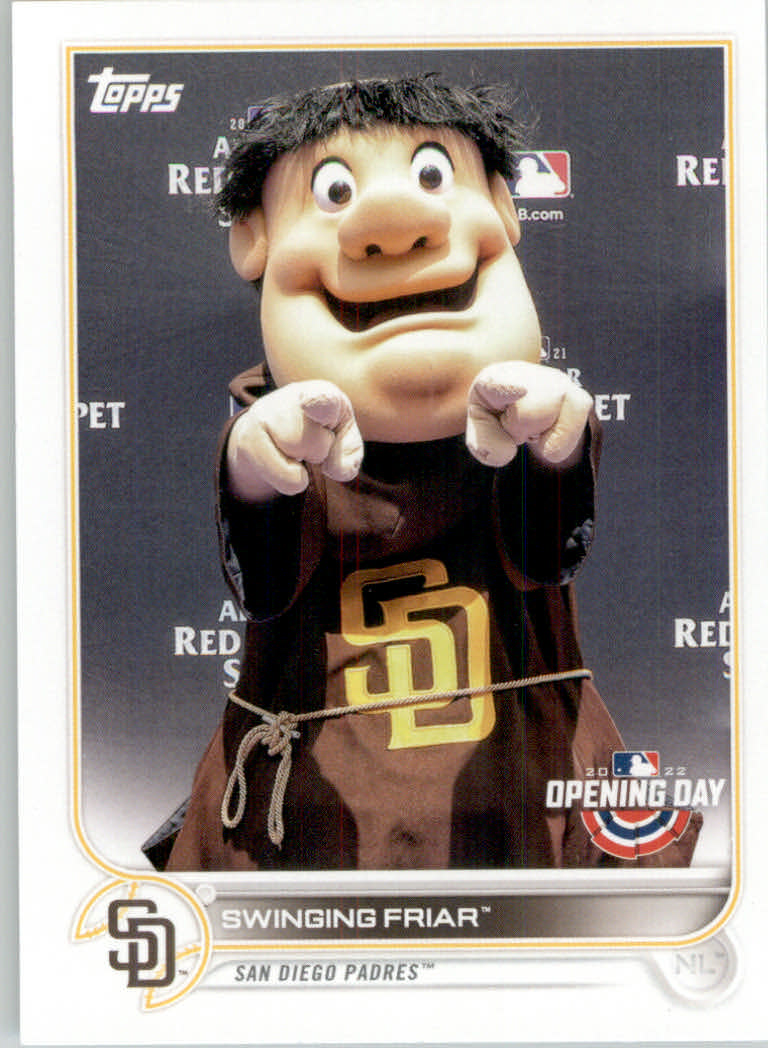2022 Topps Opening Day Baseball "Mascots" Insert Cards - Picture 34 of 47