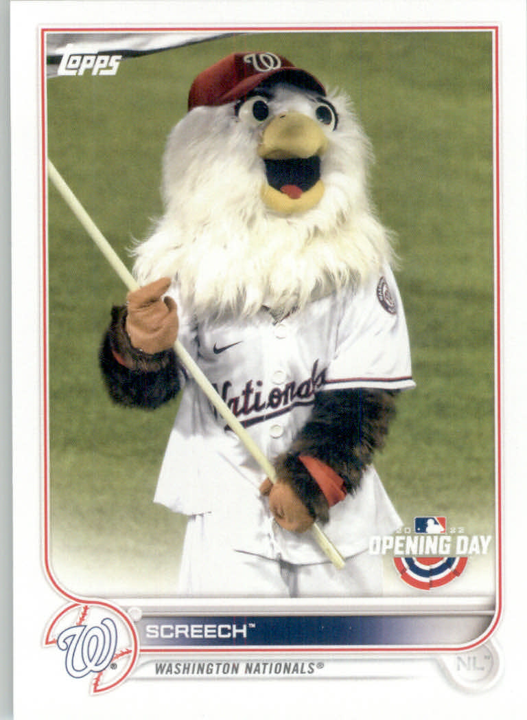 2022 Topps Opening Day Baseball "Mascots" Insert Cards - Picture 46 of 47