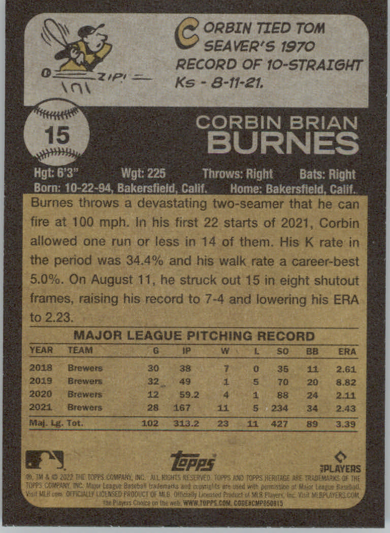 2022 Topps Heritage Baseball "Main Set" Cards #1 to #250 - Picture 31 of 395