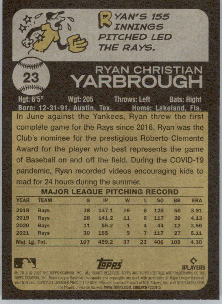 2022 Topps Heritage Baseball "Main Set" Cards #1 to #250 - Picture 45 of 395