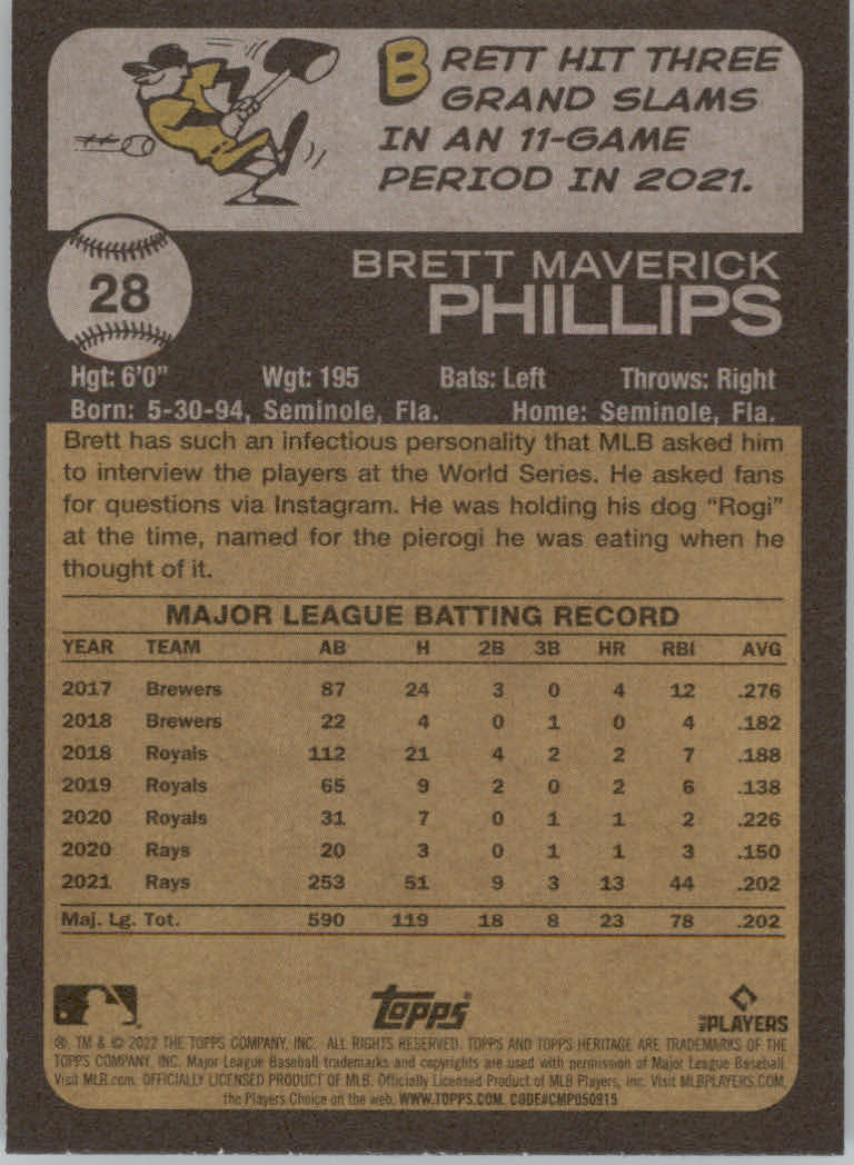 2022 Topps Heritage Baseball "Main Set" Cards #1 to #250 - Picture 55 of 395