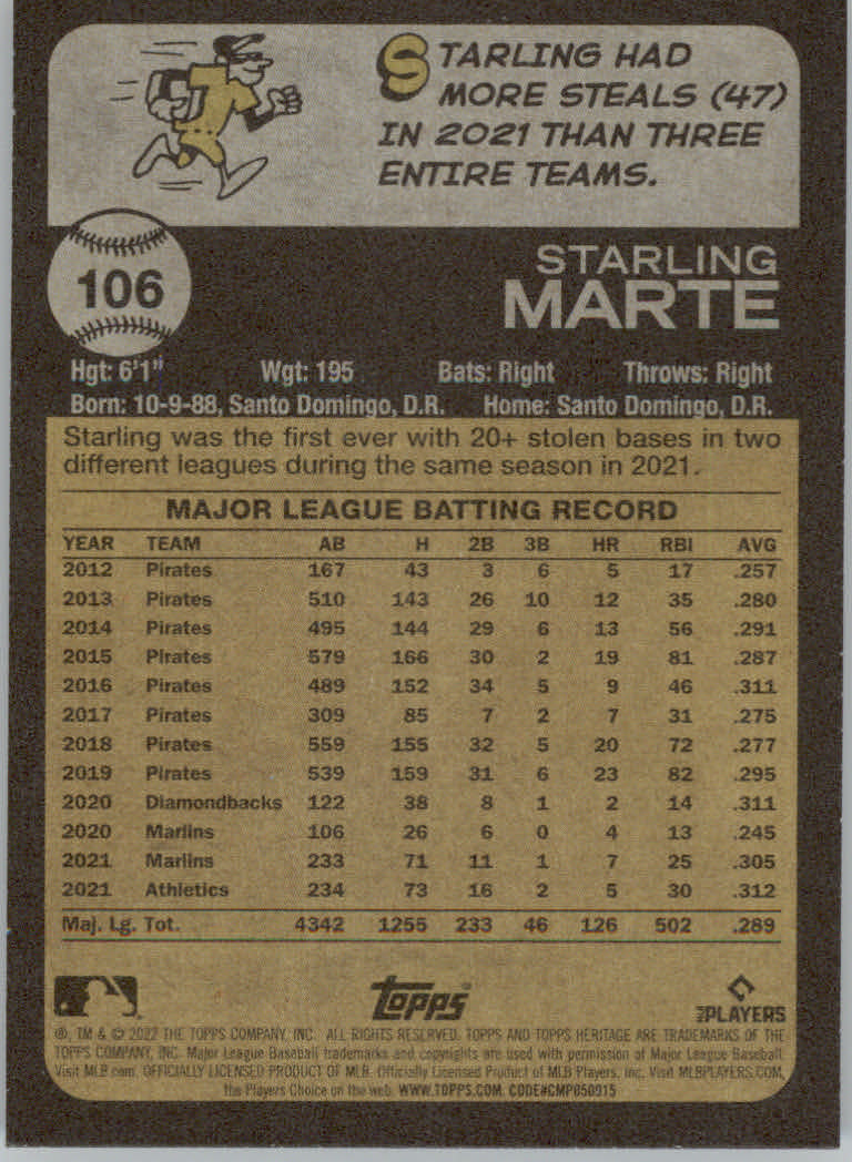 2022 Topps Heritage Baseball "Main Set" Cards #1 to #250 - Picture 175 of 395
