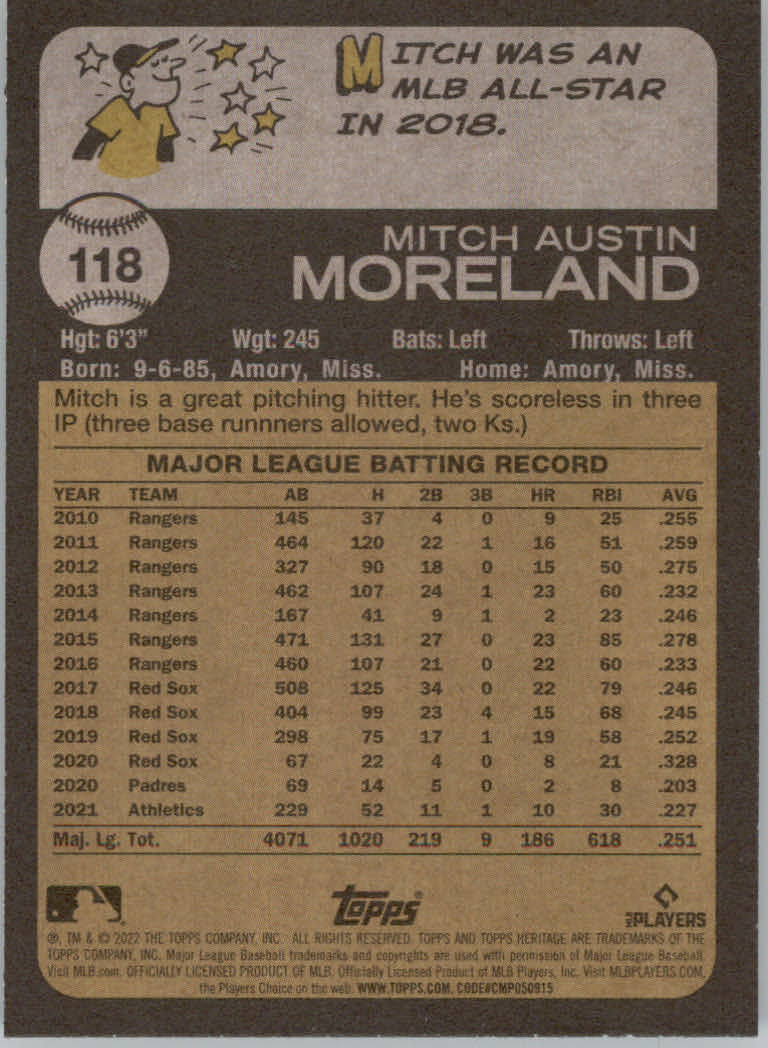 2022 Topps Heritage Baseball "Main Set" Cards #1 to #250 - Picture 193 of 395