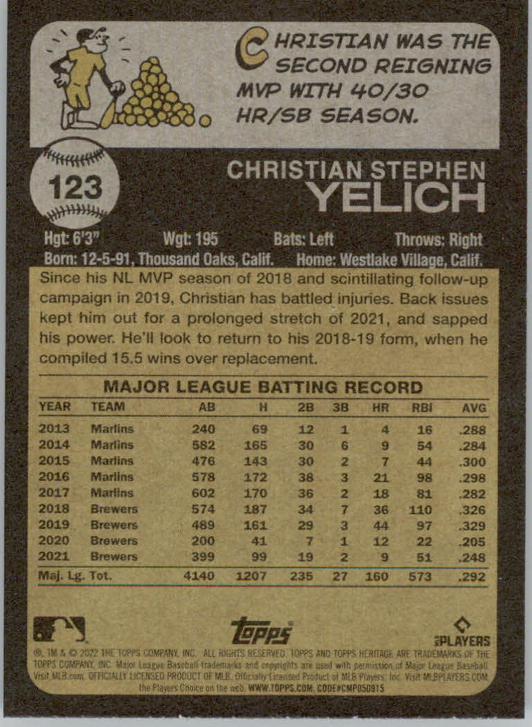 2022 Topps Heritage Baseball "Main Set" Cards #1 to #250 - Picture 203 of 395