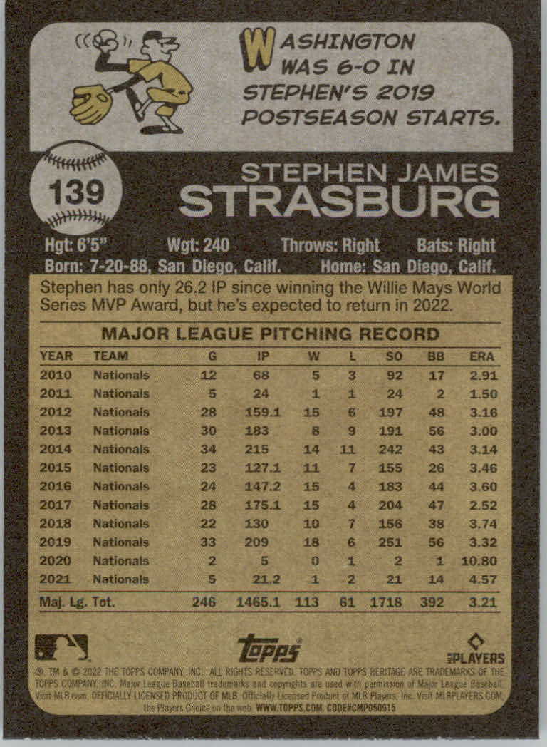 2022 Topps Heritage Baseball "Main Set" Cards #1 to #250 - Picture 231 of 395