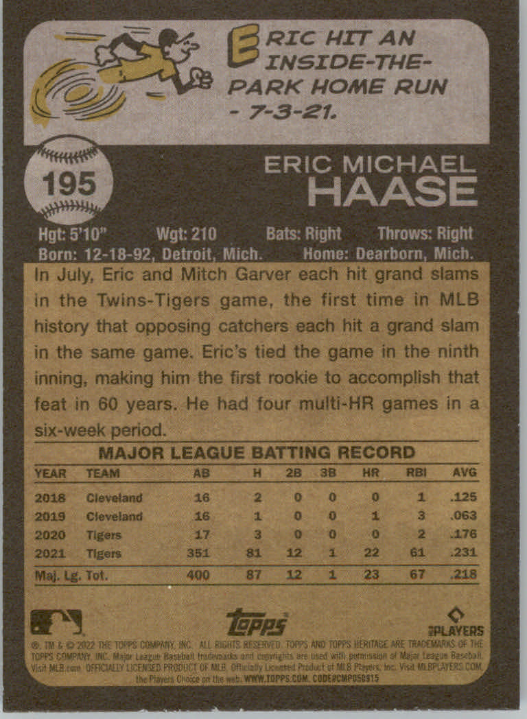 2022 Topps Heritage Baseball "Main Set" Cards #1 to #250 - Picture 309 of 395