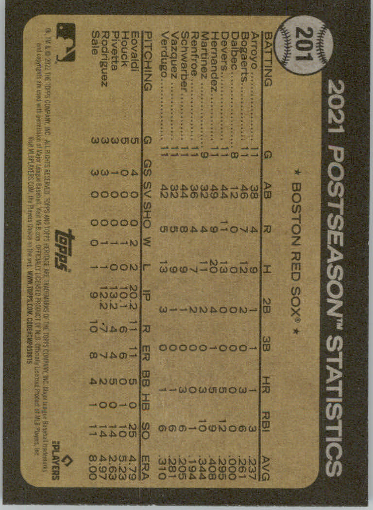 2022 Topps Heritage Baseball "Main Set" Cards #1 to #250 - Picture 319 of 395