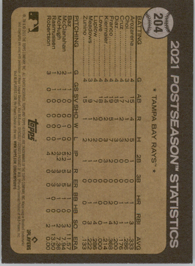 2022 Topps Heritage Baseball "Main Set" Cards #1 to #250 - Picture 323 of 395