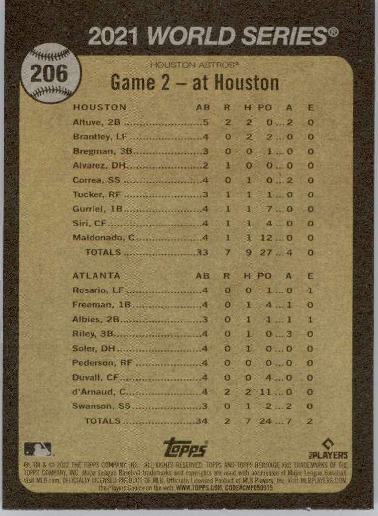 2022 Topps Heritage Baseball "Main Set" Cards #1 to #250 - Picture 327 of 395