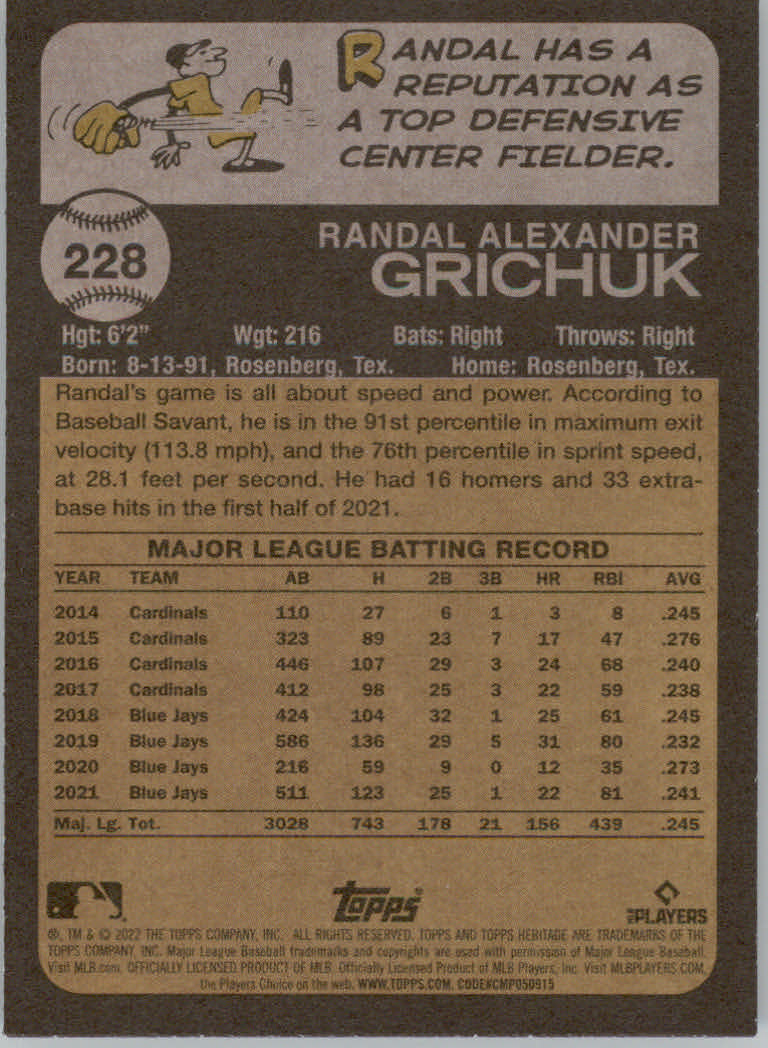 2022 Topps Heritage Baseball "Main Set" Cards #1 to #250 - Picture 359 of 395