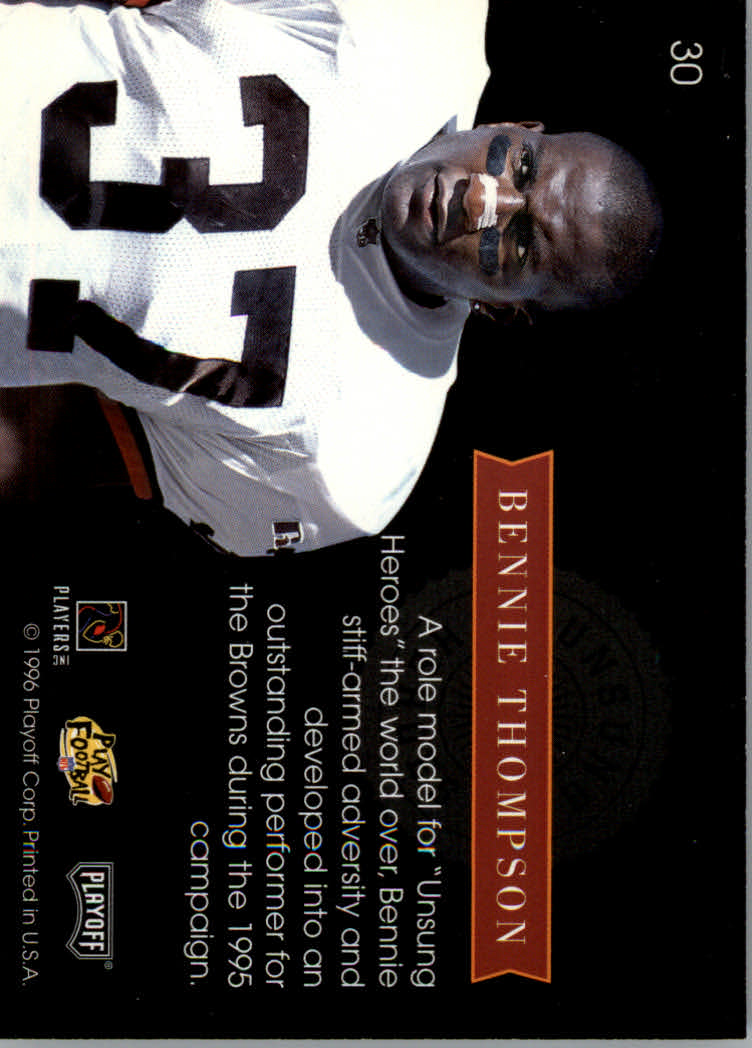 1996 Playoff Absolute Football "Unsung Heroes" Insert Cards - Picture 25 of 25