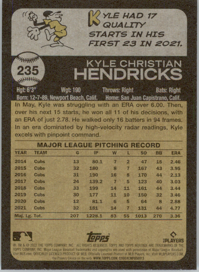 2022 Topps Heritage Baseball "Main Set" Cards #1 to #250 - Picture 373 of 395