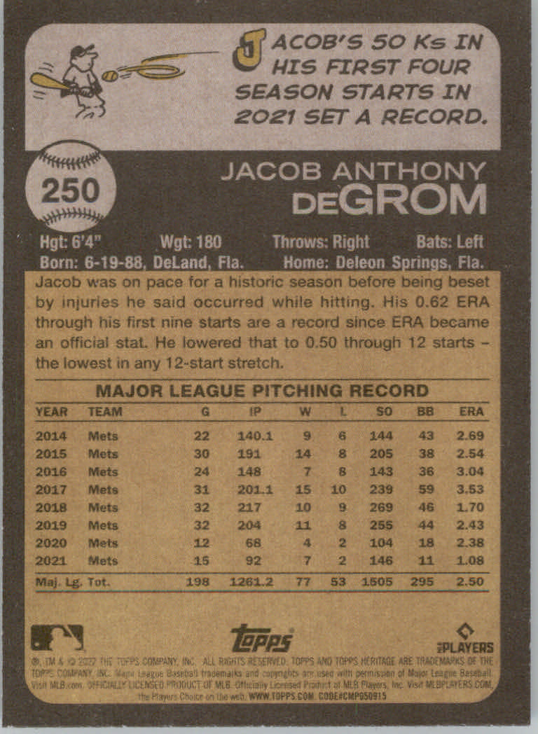 2022 Topps Heritage Baseball "Main Set" Cards #1 to #250 - Picture 395 of 395