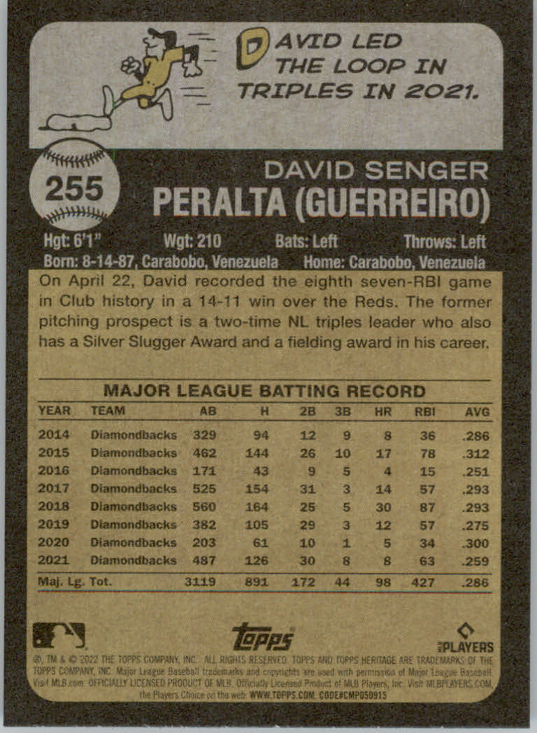 2022 Topps Heritage Baseball "Main Set" Cards #251 to #500 - Picture 11 of 267