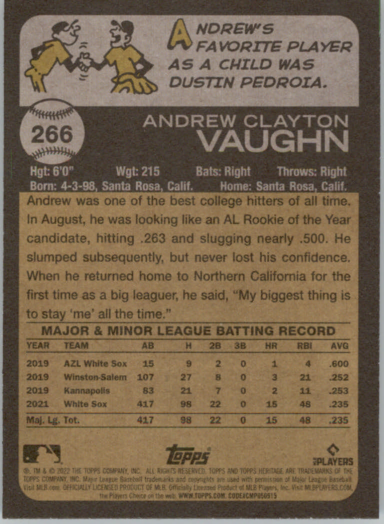 2022 Topps Heritage Baseball "Main Set" Cards #251 to #500 - Picture 29 of 267