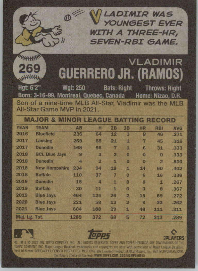 2022 Topps Heritage Baseball "Main Set" Cards #251 to #500 - Picture 33 of 267