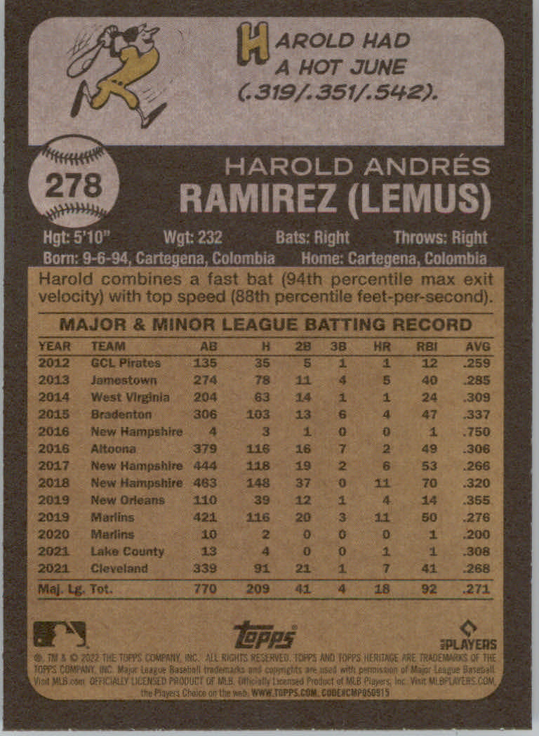 2022 Topps Heritage Baseball "Main Set" Cards #251 to #500 - Picture 45 of 267