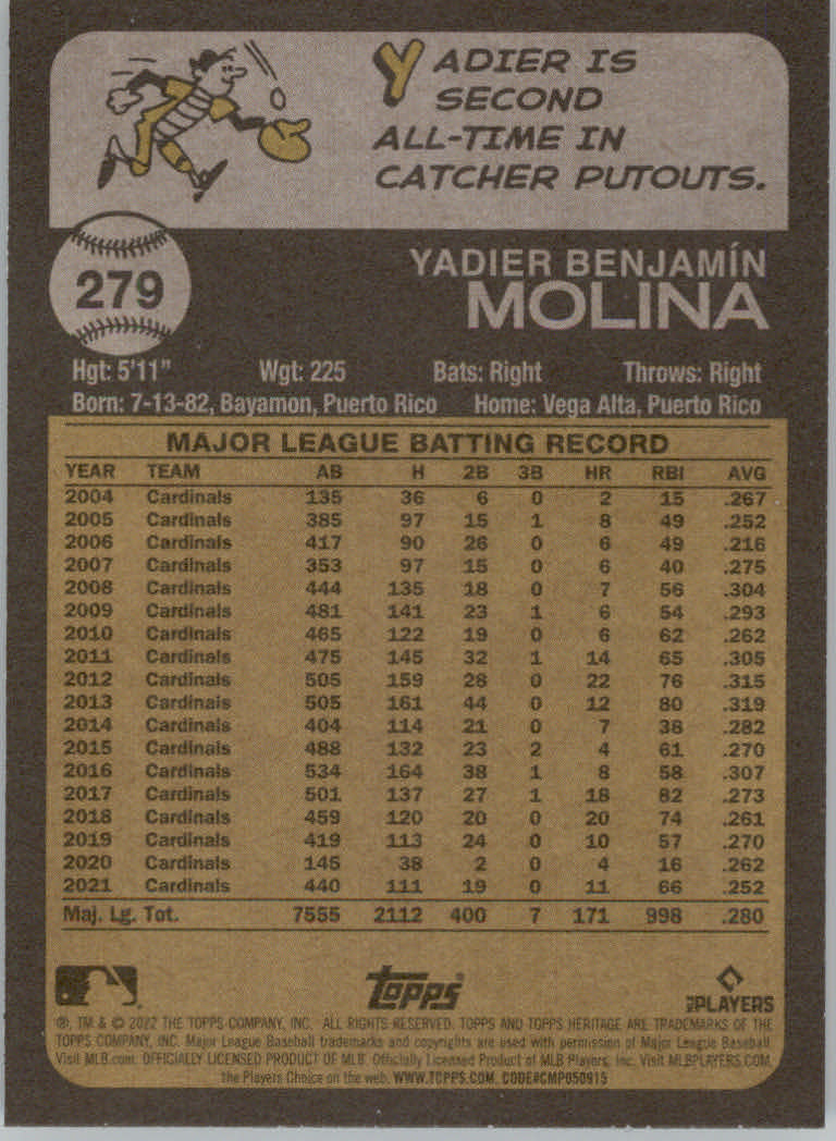 2022 Topps Heritage Baseball "Main Set" Cards #251 to #500 - Picture 47 of 267