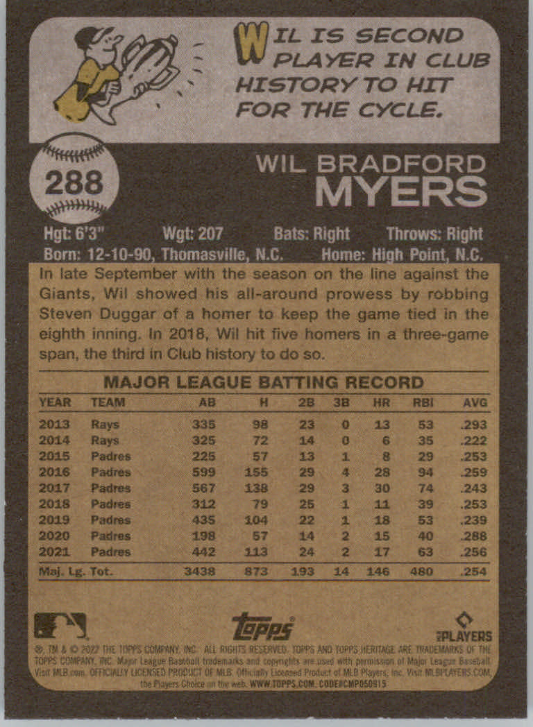 2022 Topps Heritage Baseball "Main Set" Cards #251 to #500 - Picture 57 of 267
