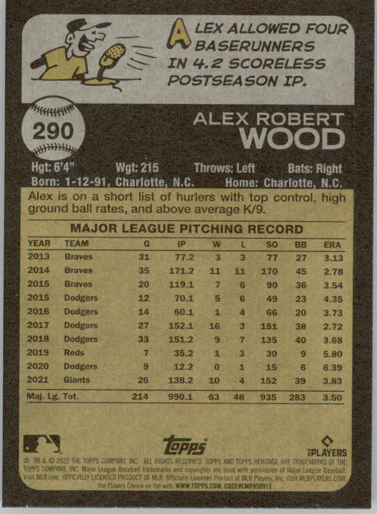 2022 Topps Heritage Baseball "Main Set" Cards #251 to #500 - Picture 61 of 267
