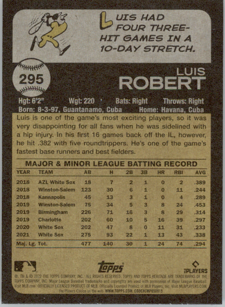 2022 Topps Heritage Baseball "Main Set" Cards #251 to #500 - Picture 63 of 267