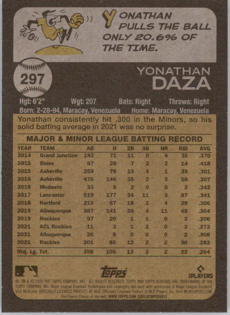 2022 Topps Heritage Baseball "Main Set" Cards #251 to #500 - Picture 67 of 267