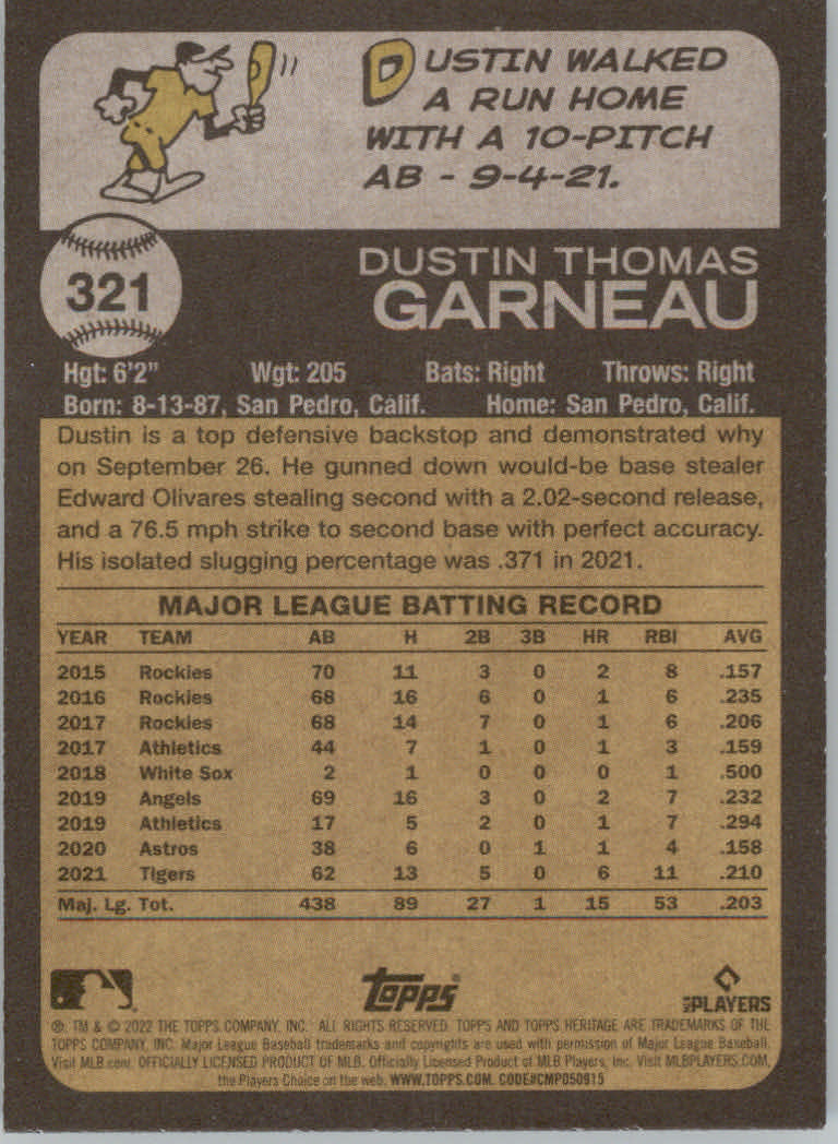 2022 Topps Heritage Baseball "Main Set" Cards #251 to #500 - Picture 113 of 267