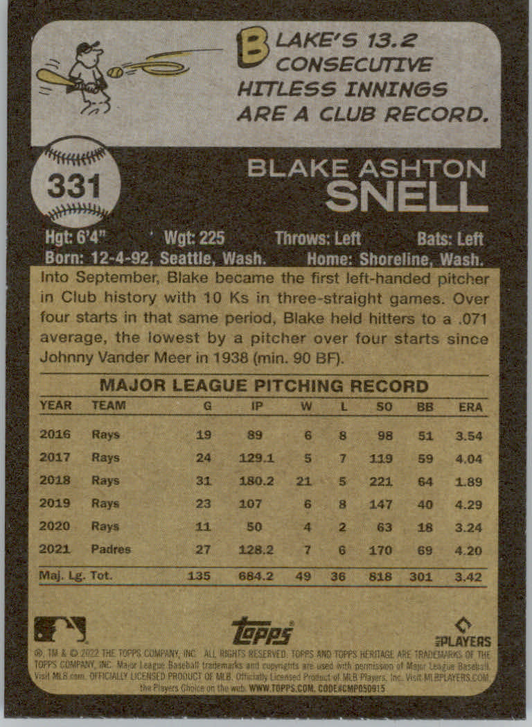 2022 Topps Heritage Baseball "Main Set" Cards #251 to #500 - Picture 131 of 267