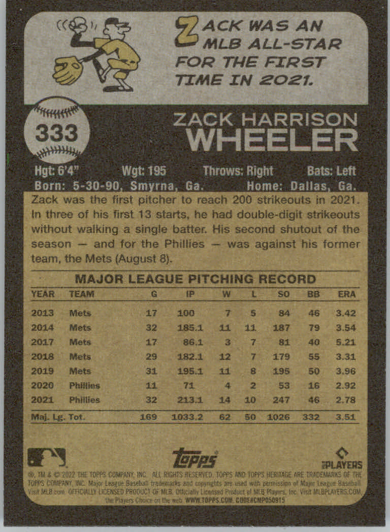 2022 Topps Heritage Baseball "Main Set" Cards #251 to #500 - Picture 135 of 267