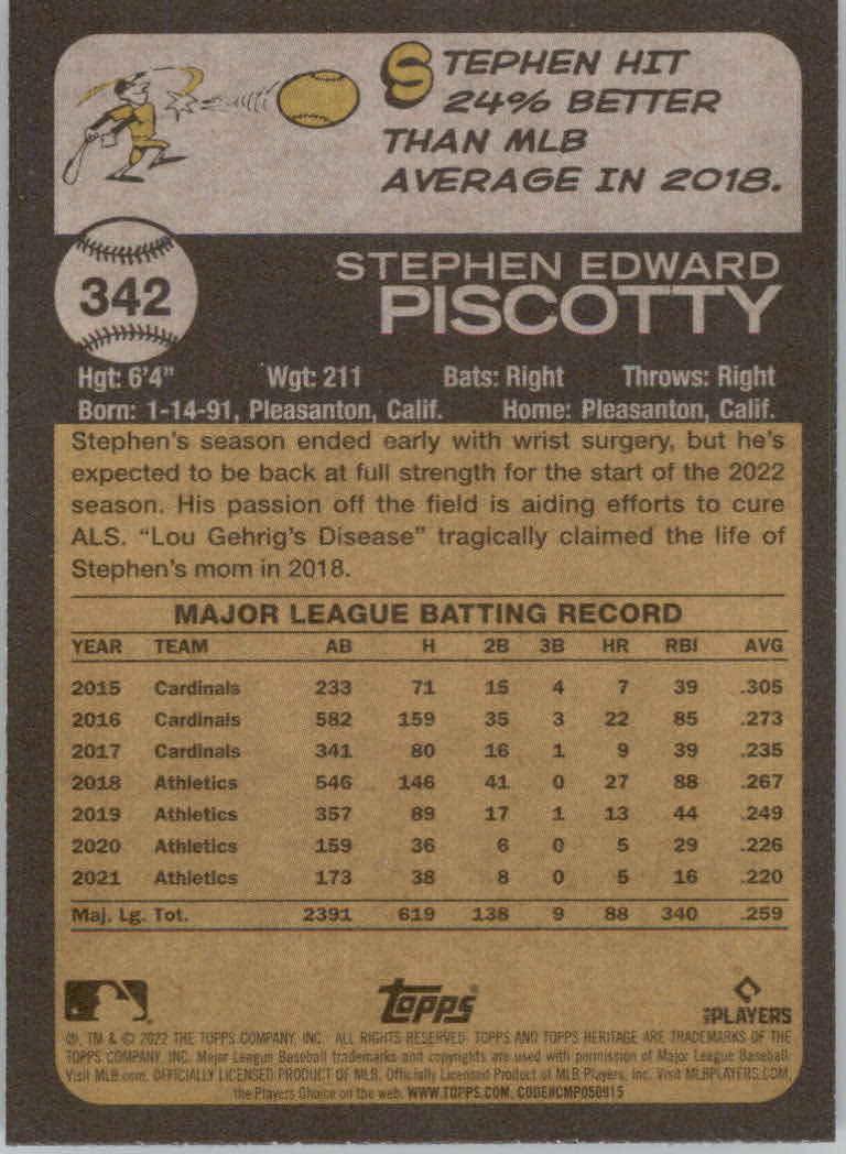 2022 Topps Heritage Baseball "Main Set" Cards #251 to #500 - Picture 147 of 267