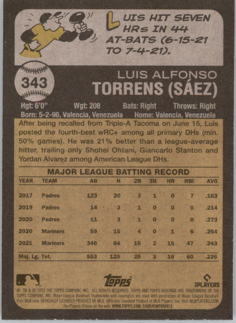 2022 Topps Heritage Baseball "Main Set" Cards #251 to #500 - Picture 149 of 267
