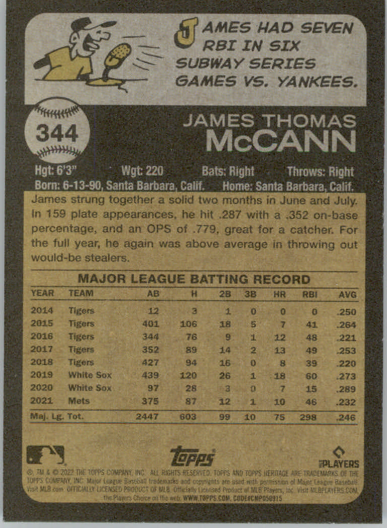 2022 Topps Heritage Baseball "Main Set" Cards #251 to #500 - Picture 151 of 267