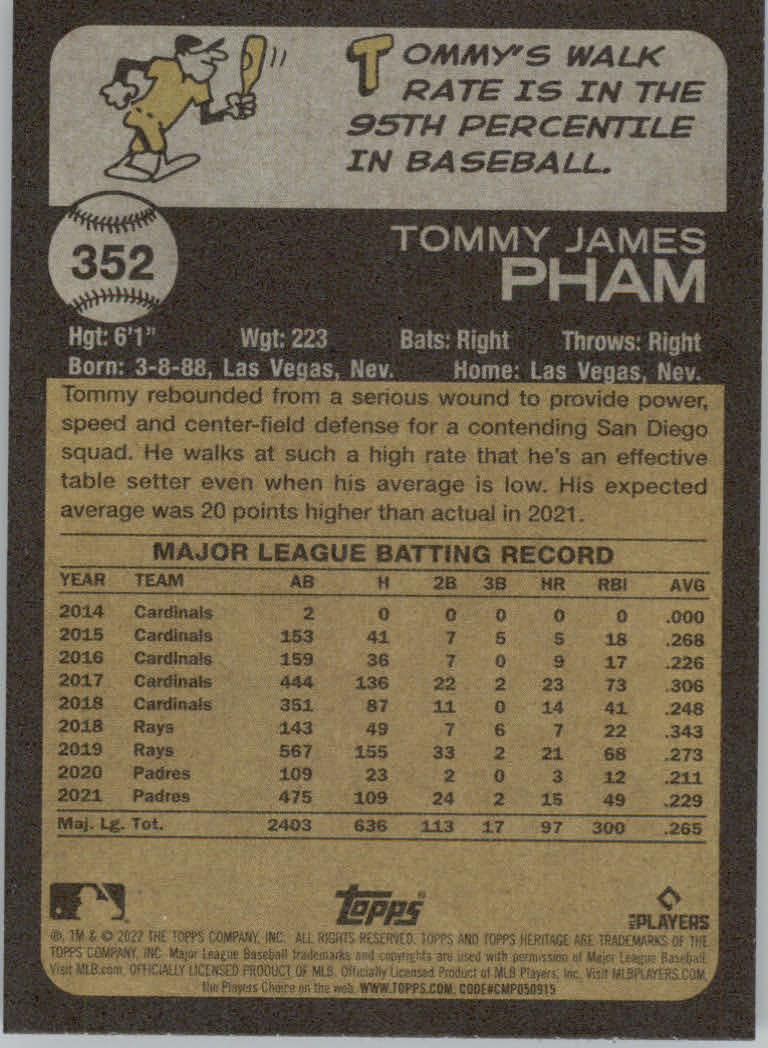 2022 Topps Heritage Baseball "Main Set" Cards #251 to #500 - Picture 163 of 267